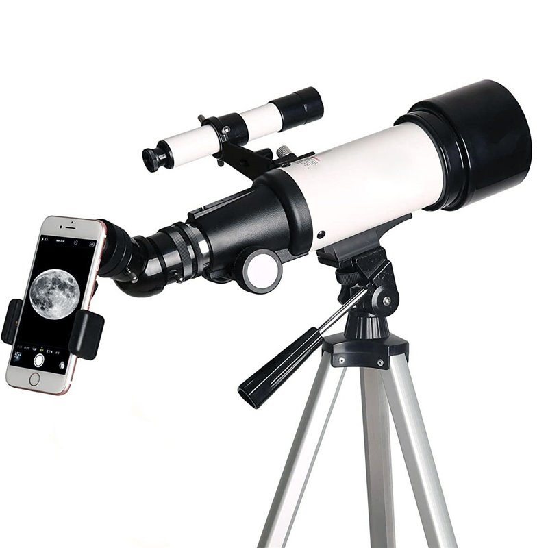 Lunette Astronomique F400 D70 mm Haute Qualité Télescope avec Trépied + Adaptateur Téléphone